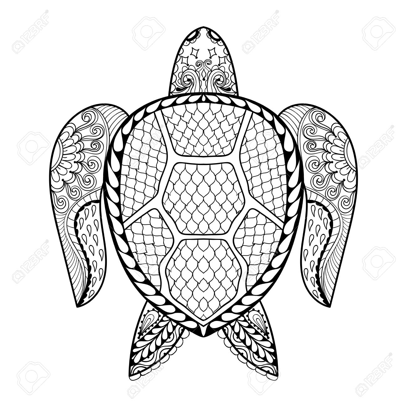 Раскраски антистресс морские черепахи