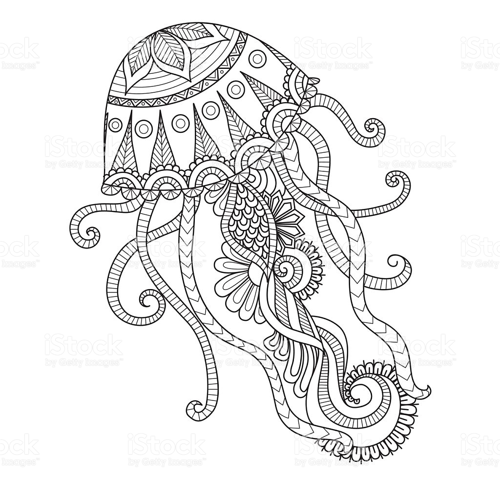 Раскраски антистресс морские звезды и медузы