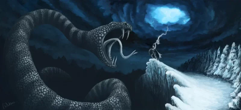 Миф Тор и змея Мидгард