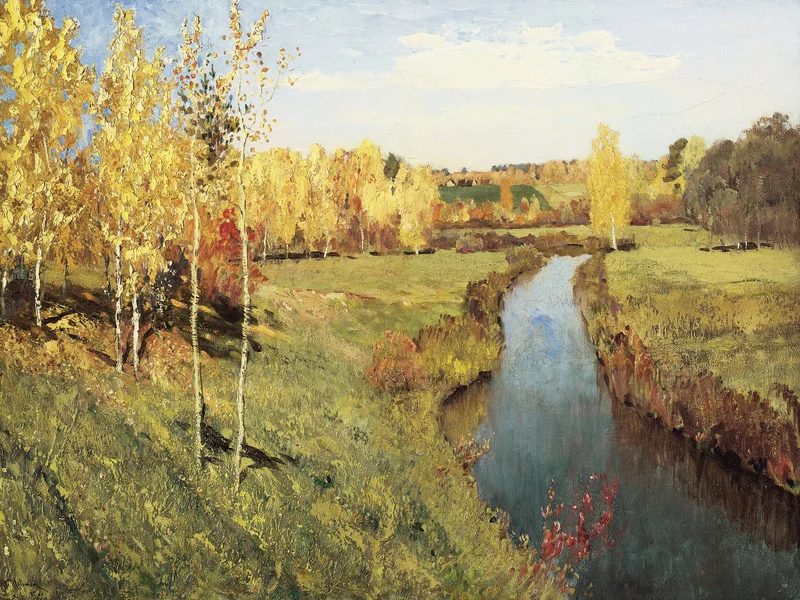 Сочинение по картине Левитана «Золотая осень»