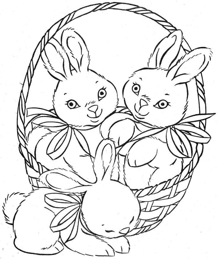 Раскраски Пасхальный Кролик