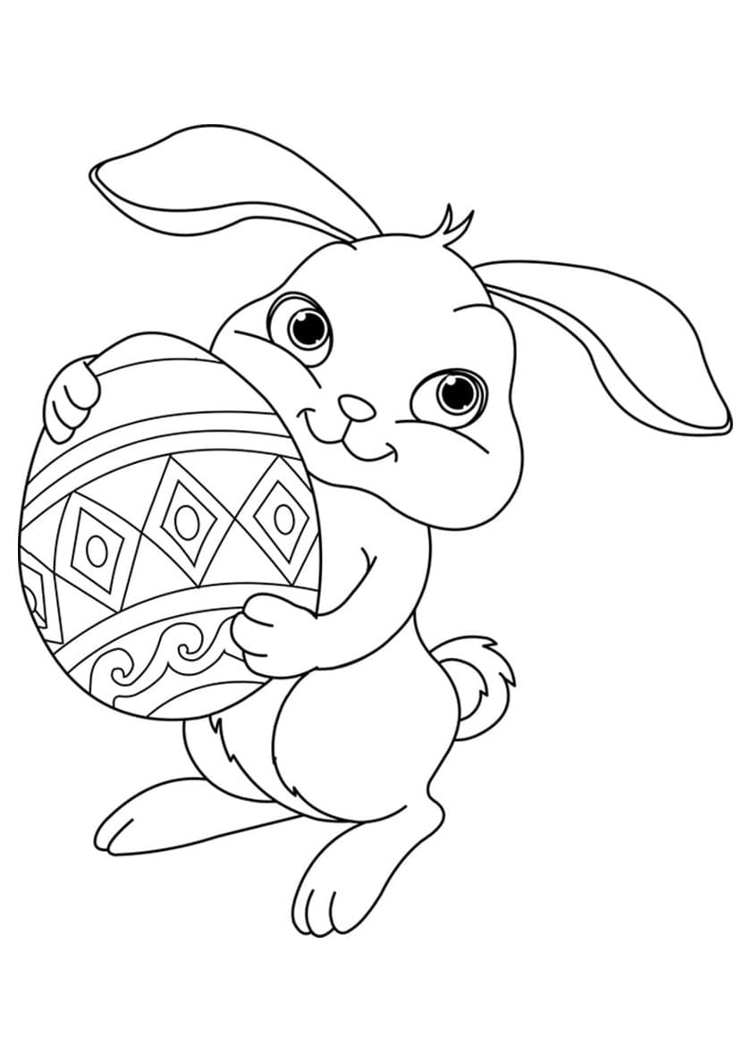 Раскраски Пасхальный Кролик