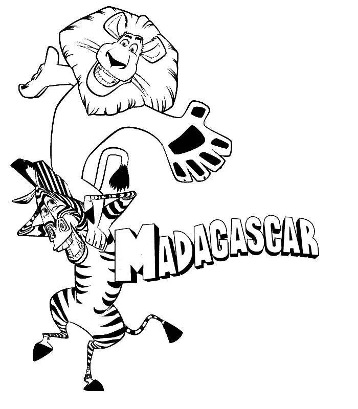Раскраски Мадагаскар для детей скачать или распечатать бесплатно