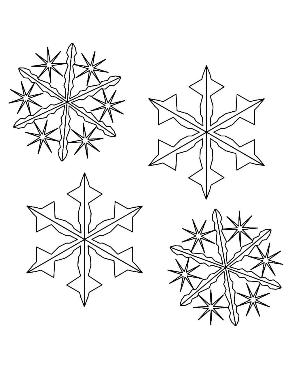 Раскраски новогодние снежинки для детей скачать и распечатать