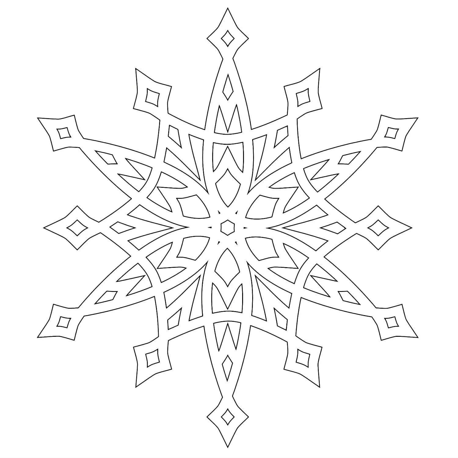 Раскраски новогодние снежинки для детей скачать и распечатать