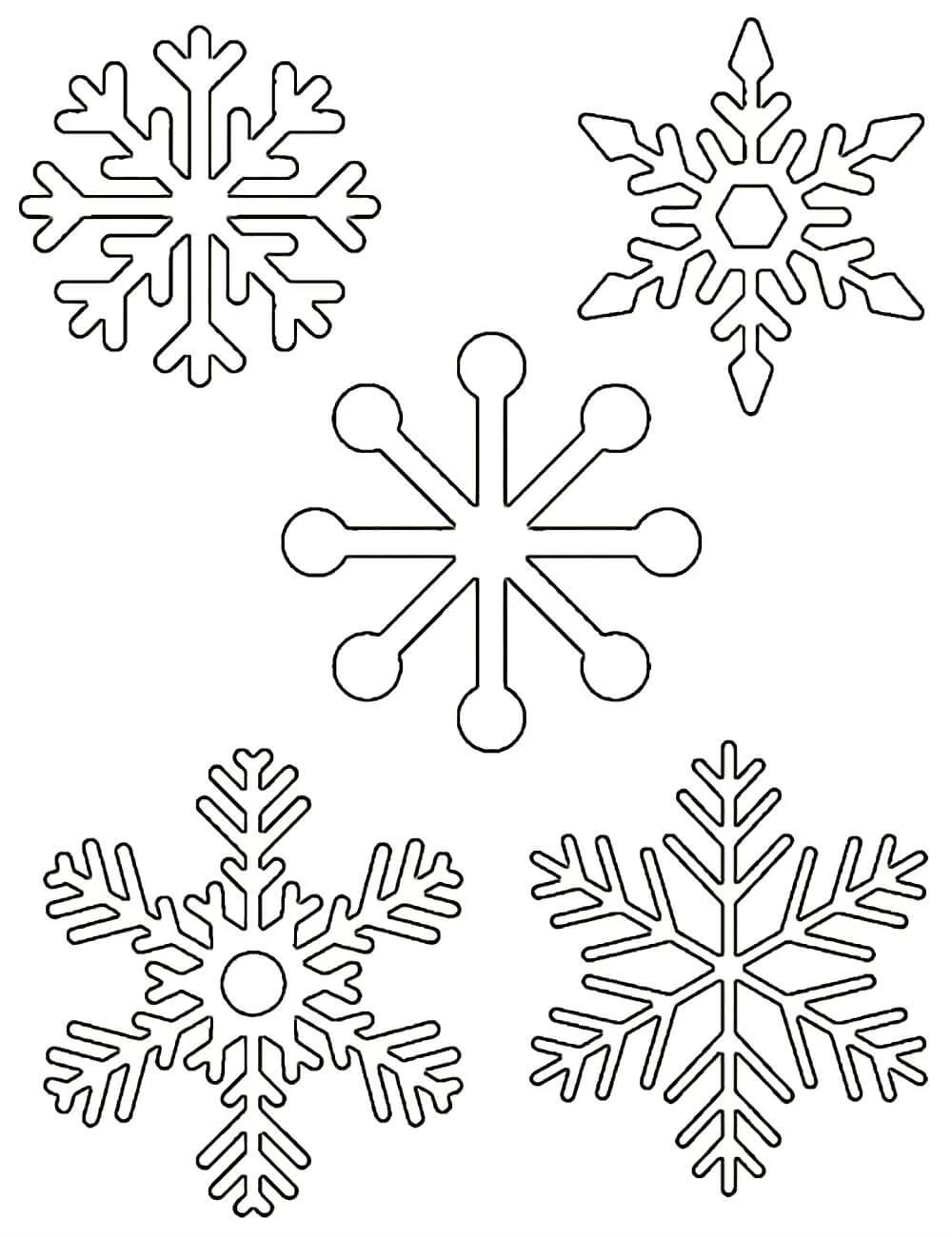 Раскраски новогодние снежинки для детей скачать и распечатать