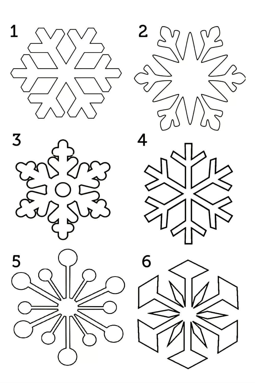 Раскраски новогодние снежинки для детей скачать и распечатать
