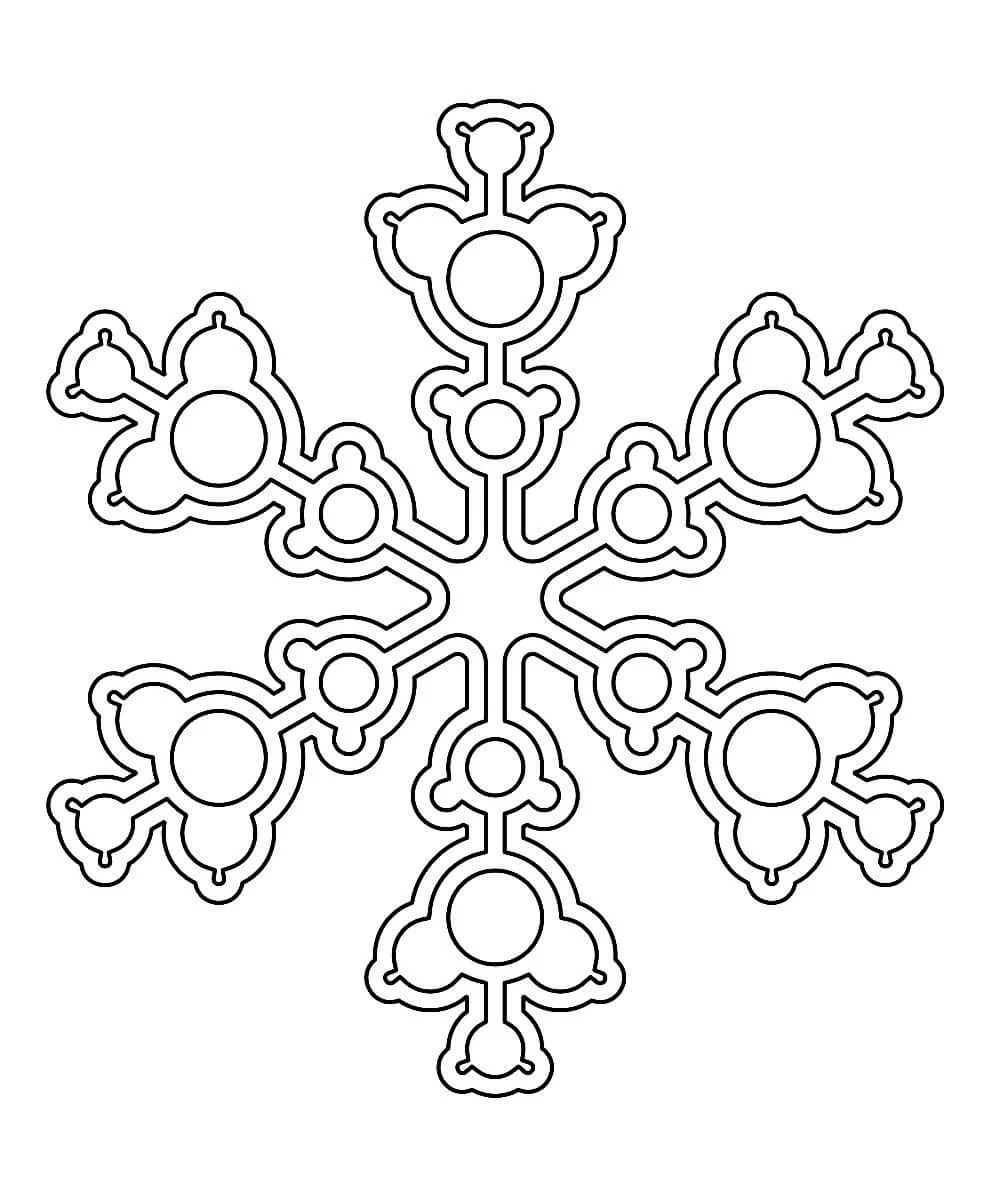 Раскраски новогодние снежинки для детей скачать и распечатать