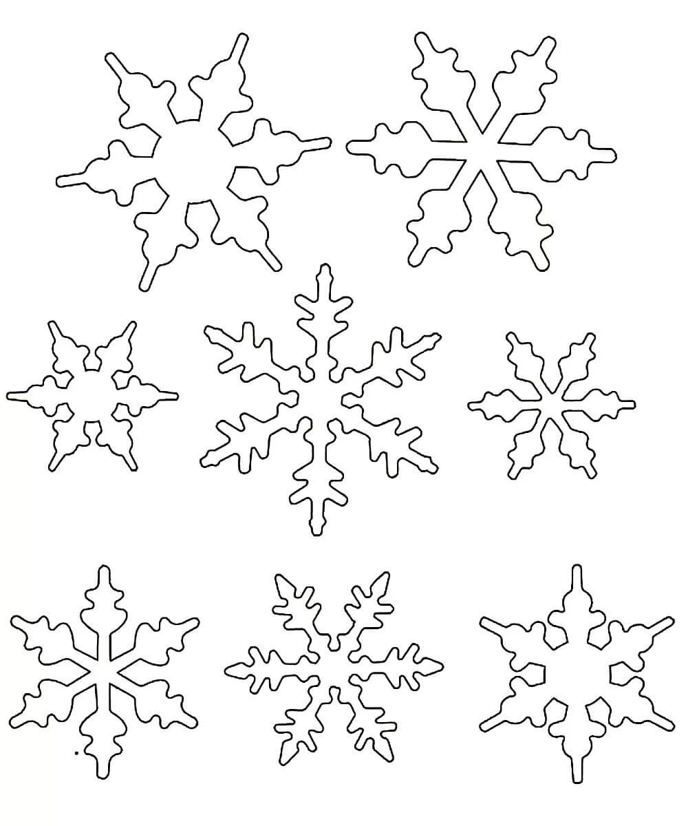 Раскраски новогодние снежинки для детей скачать и распечатать