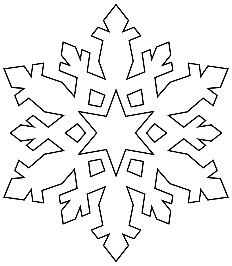 Раскраски новогодние снежинки для детей скачать и распечатать