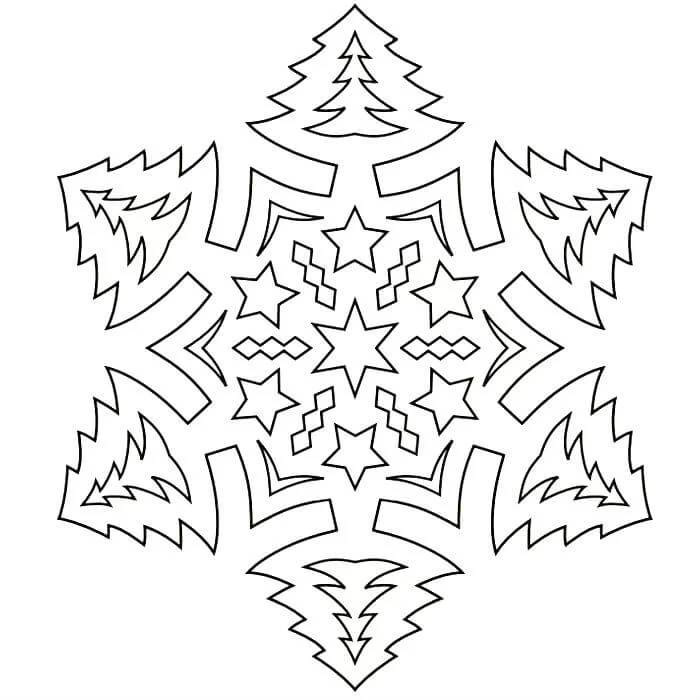 Раскраски новогодние снежинки для детей скачать и распечатать