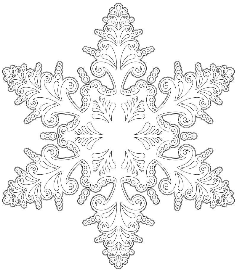 Раскраски новогодние снежинки для детей скачать и распечатать