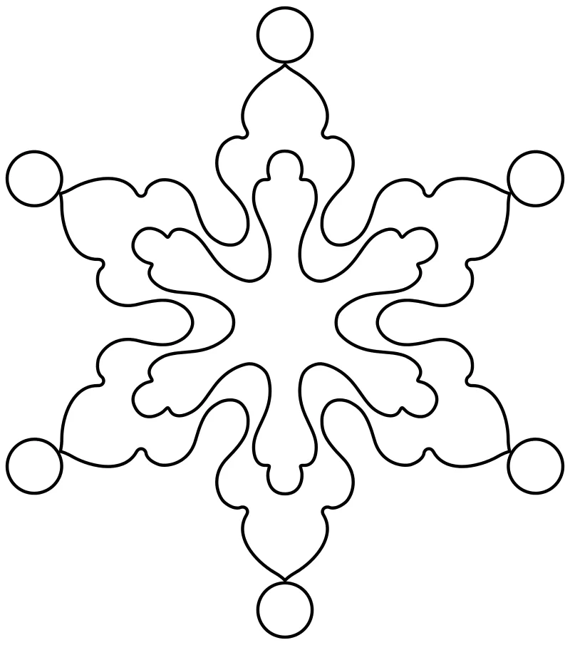 Раскраски новогодние снежинки для детей скачать и распечатать