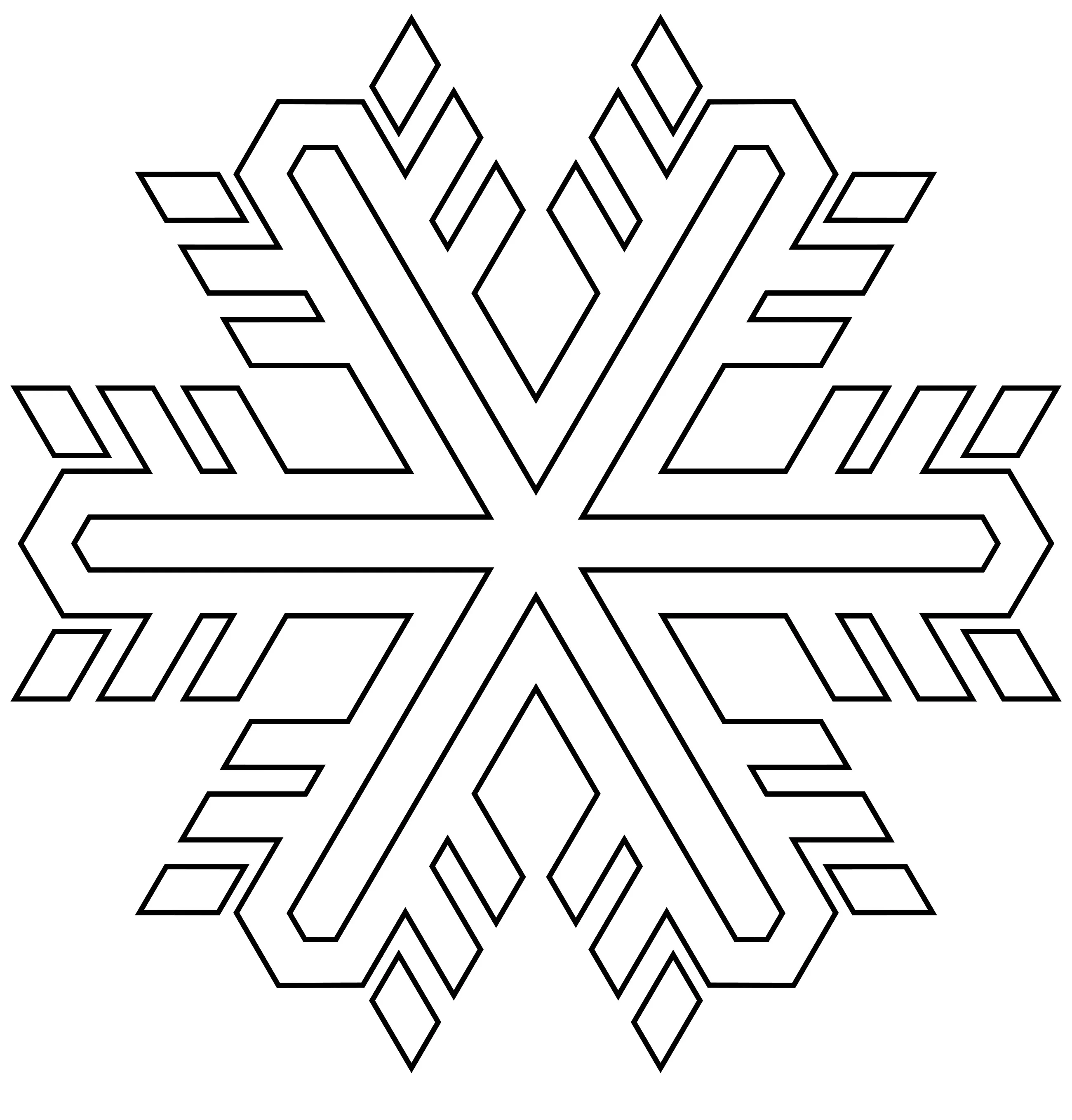 Раскраски новогодние снежинки для детей скачать и распечатать