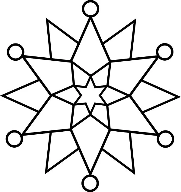 Раскраски новогодние снежинки для детей скачать и распечатать