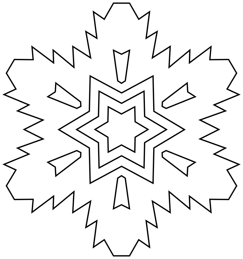 Раскраски новогодние снежинки для детей скачать и распечатать