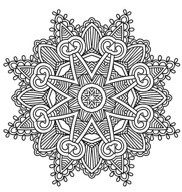 Раскраски новогодние снежинки для детей скачать и распечатать