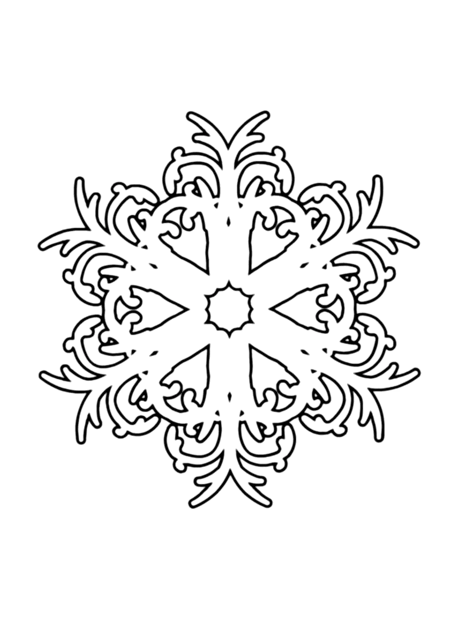 Раскраски новогодние снежинки для детей скачать и распечатать
