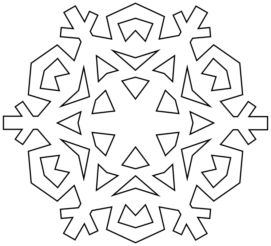 Раскраски новогодние снежинки для детей скачать и распечатать