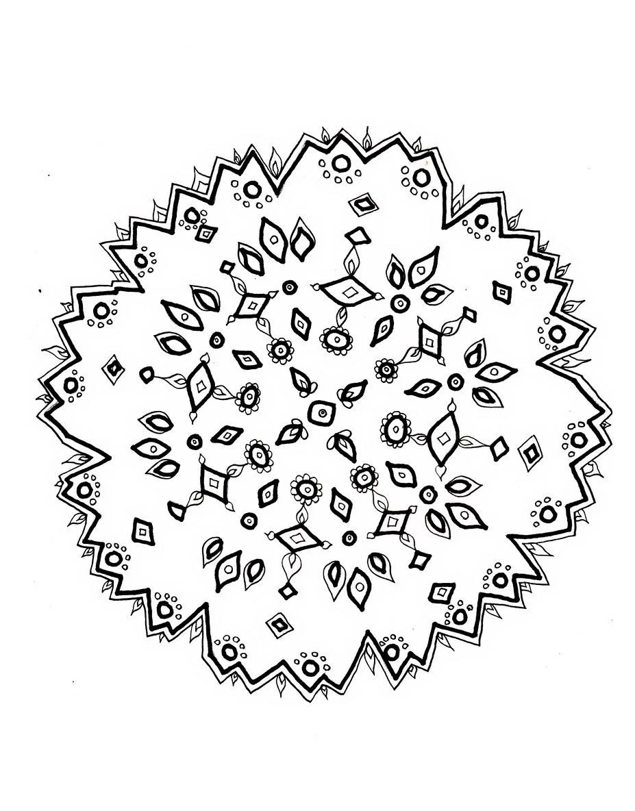 Раскраски новогодние снежинки для детей скачать и распечатать
