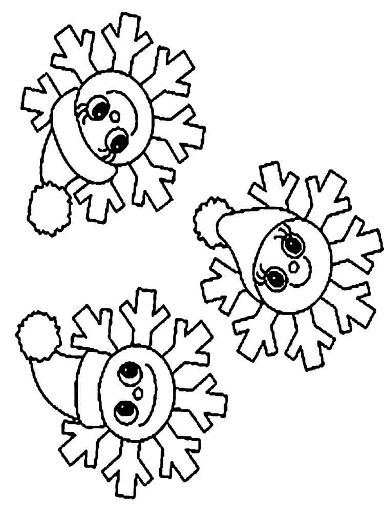 Раскраски новогодние снежинки для детей скачать и распечатать