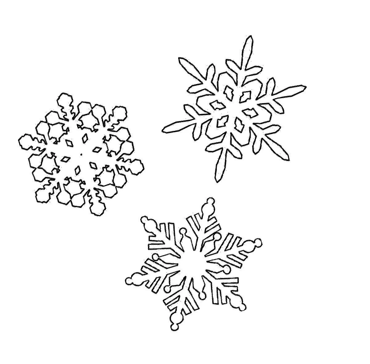 Раскраски новогодние снежинки для детей скачать и распечатать