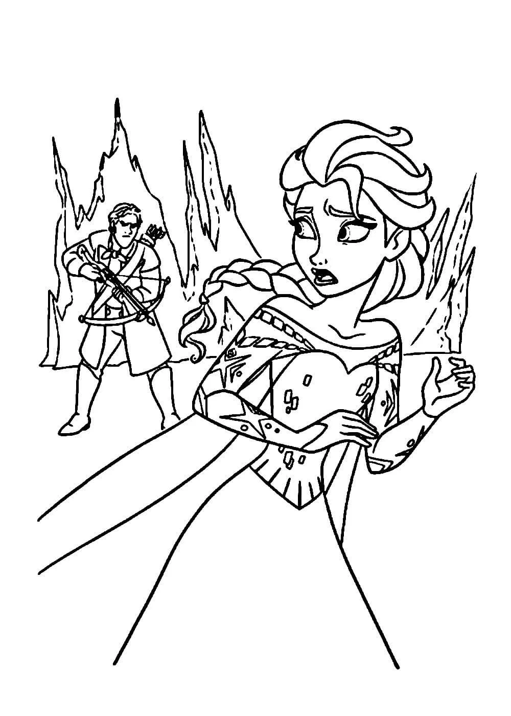 Раскраски Эльза Холодное сердце