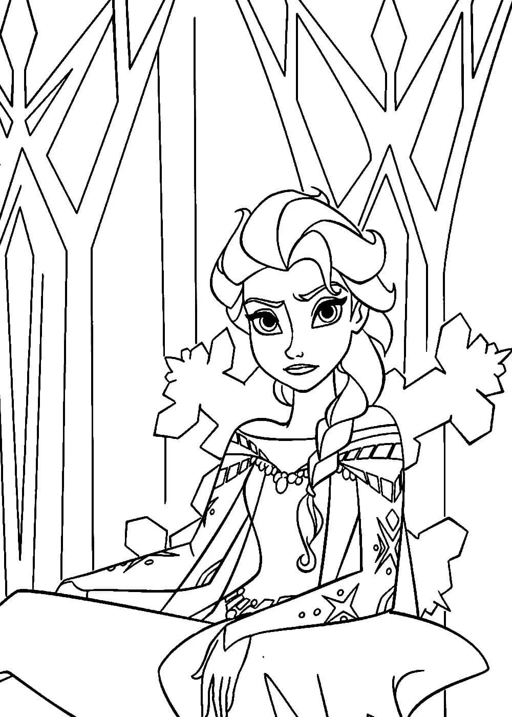 Раскраски Эльза Холодное сердце