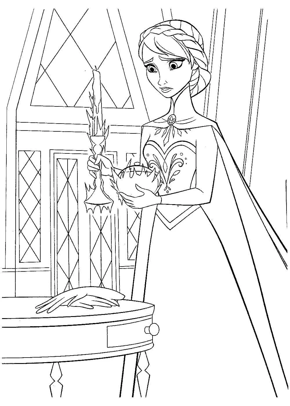 Раскраски Эльза Холодное сердце