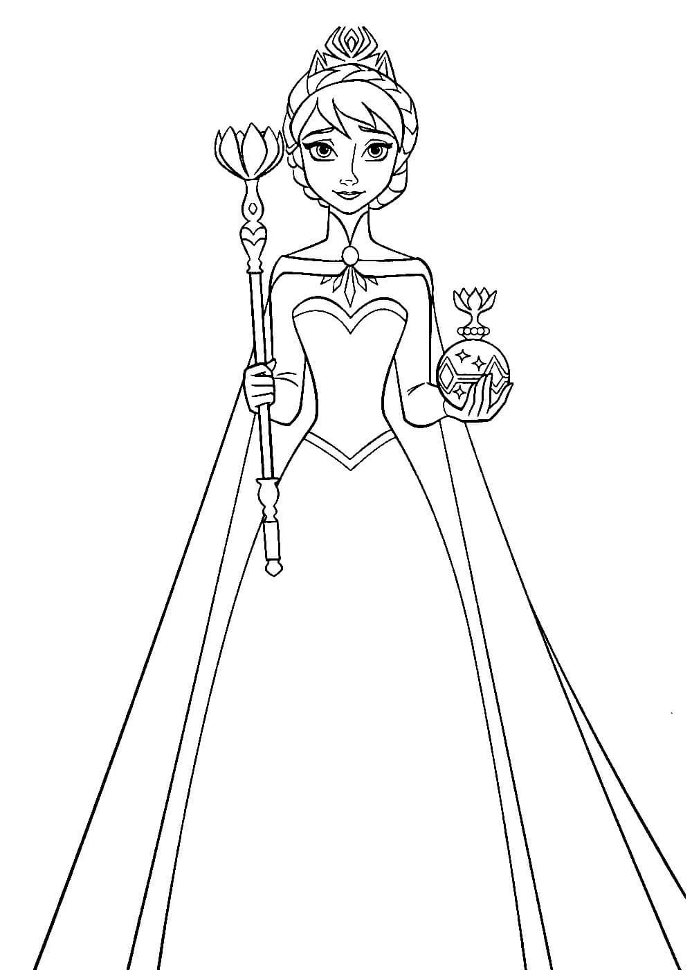 Раскраски Эльза Холодное сердце