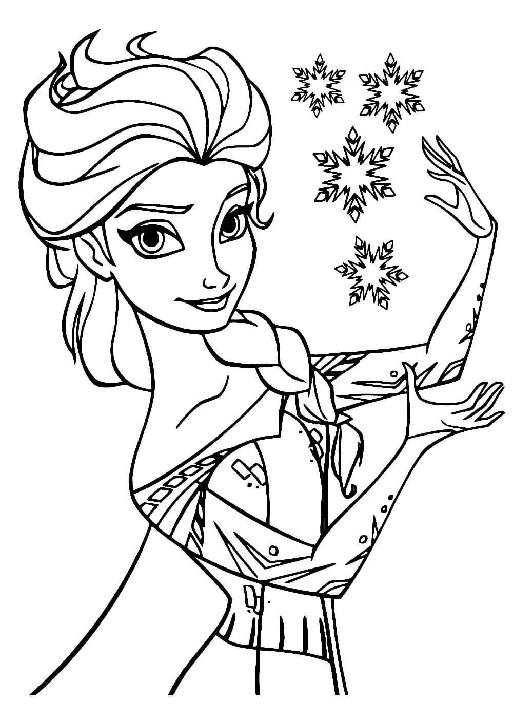 Раскраски Эльза Холодное сердце