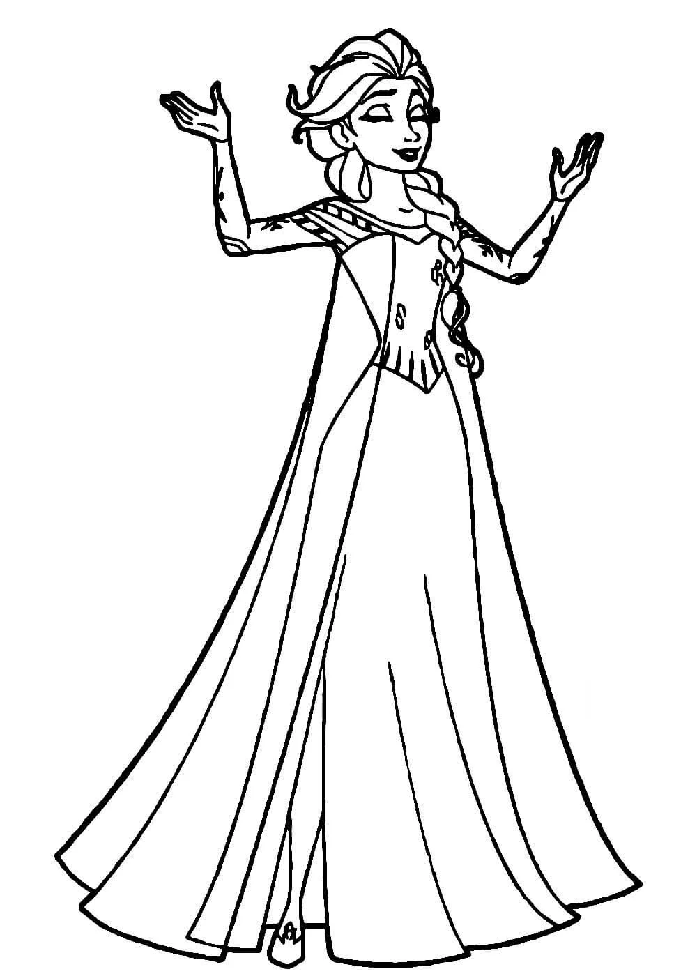 Раскраски Эльза Холодное сердце