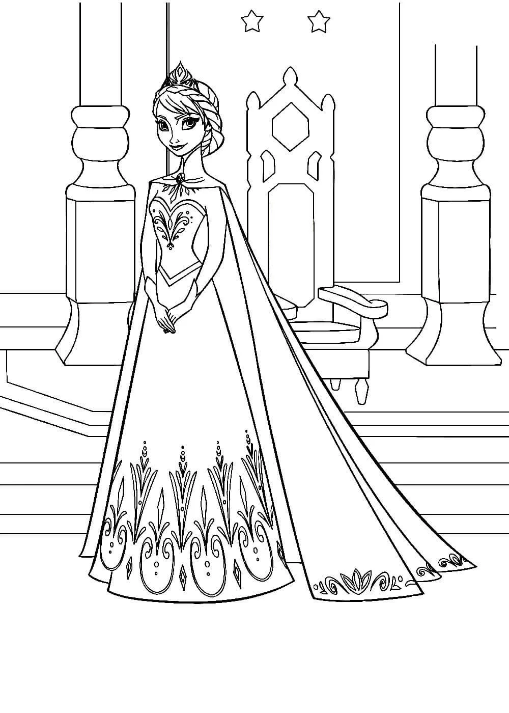 Раскраски Эльза Холодное сердце