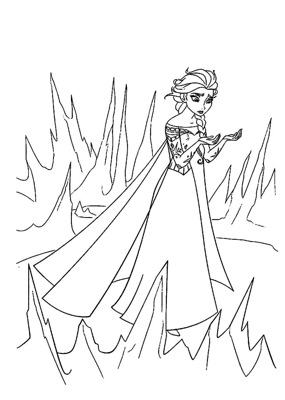 Раскраски Эльза Холодное сердце