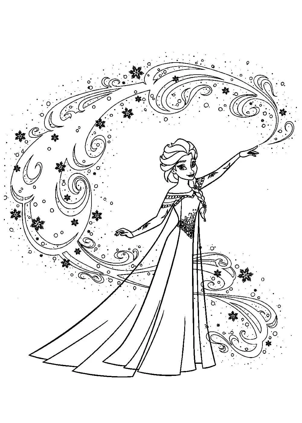 Раскраски Эльза Холодное сердце