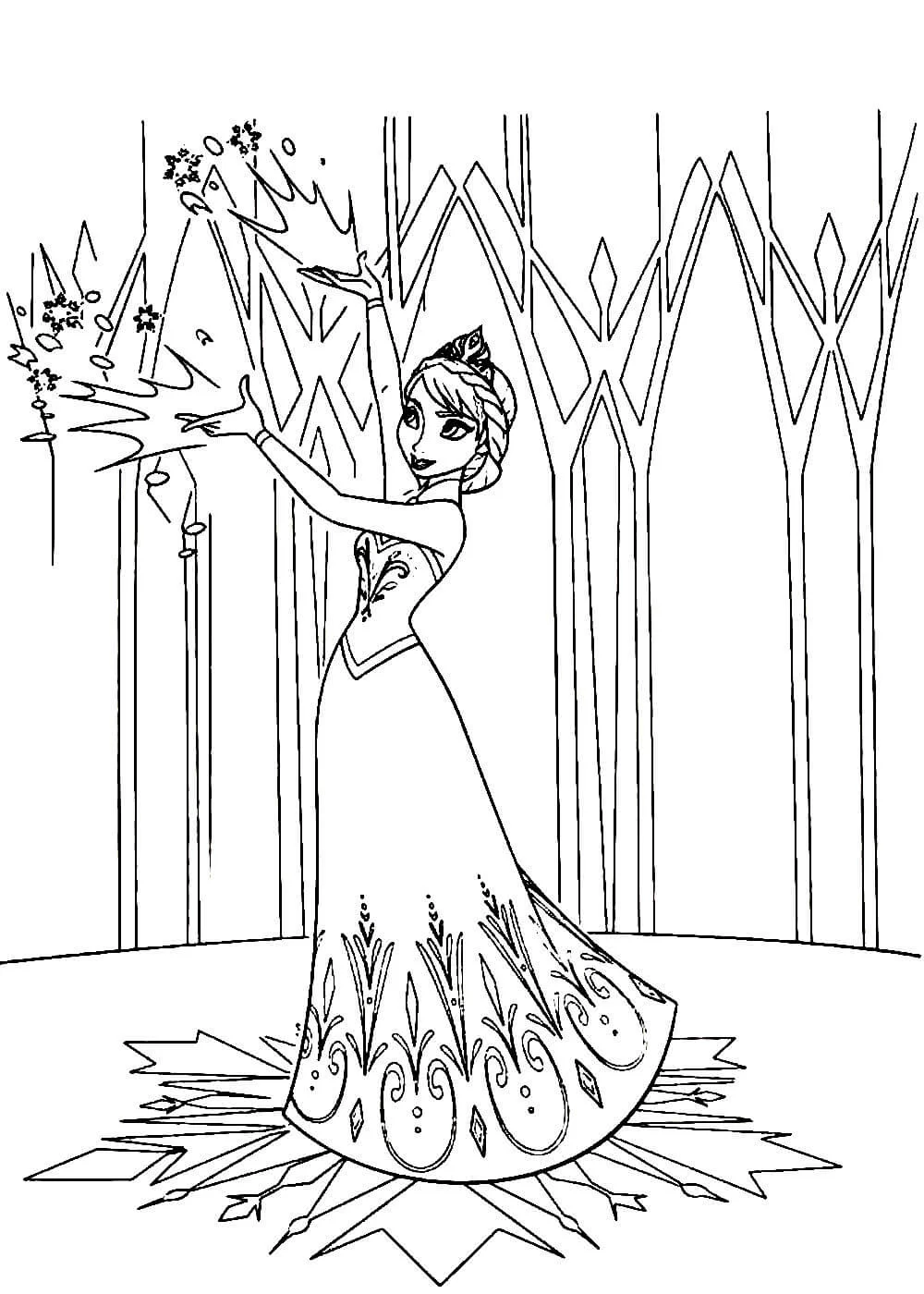 Раскраски Эльза Холодное сердце