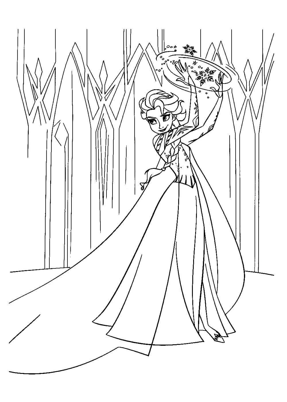 Раскраски Эльза Холодное сердце
