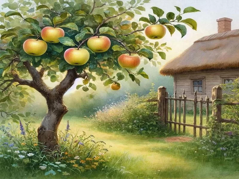 Пять золотых плодов, английская сказка