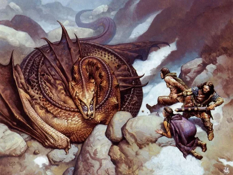 Миф Сигурд сражается с драконом